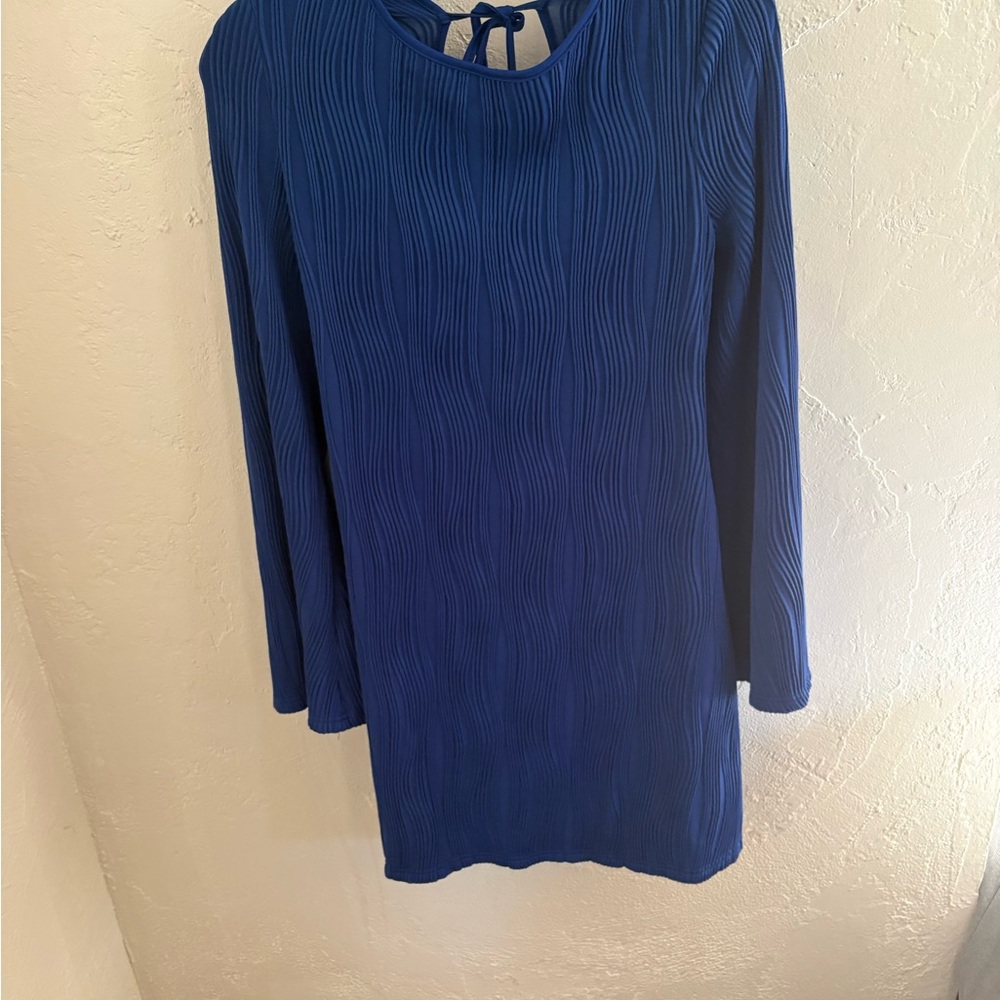 SHEIN Royal Blue Long Sleeve Dress
